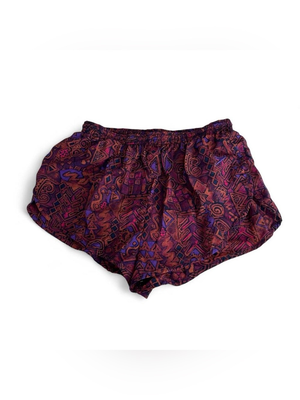 Vintage 80’s 90’s Speedo purple and red abstract geometric print shorts S/M
